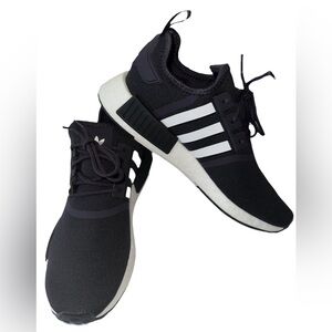 Adidas Men's Black and White Sneakers